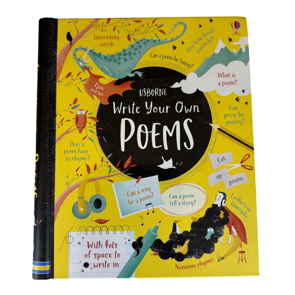 Usborne Write Your Own Poems Activity Book‎ Hardcover Spiral Bound 9780794547783